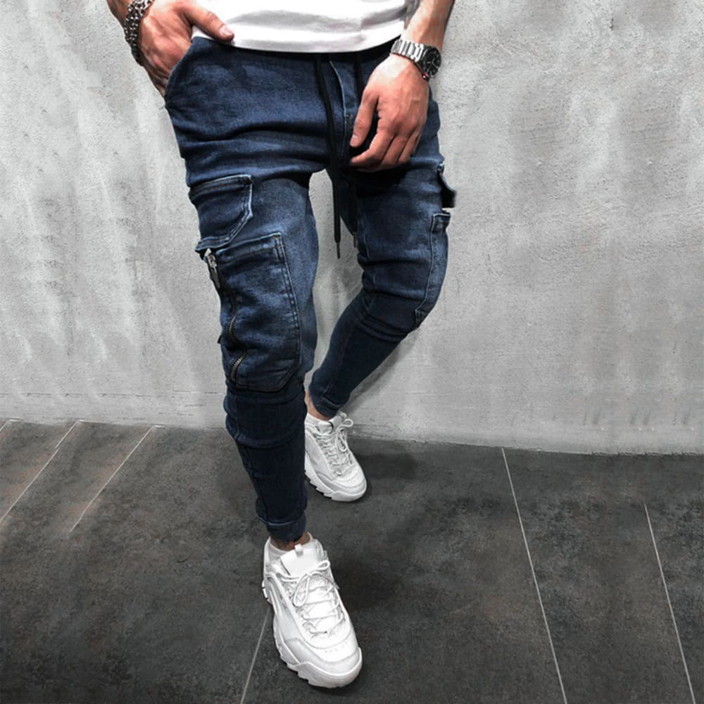 Urban Flex Skinny Cargo Jeans for Men